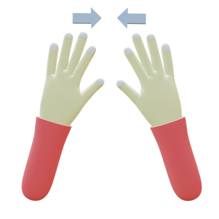 Horizontal Pinch Finger Gesture  3D Icon