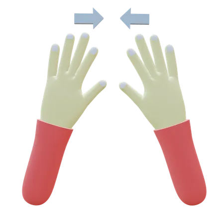 Horizontal Pinch Finger Gesture  3D Icon