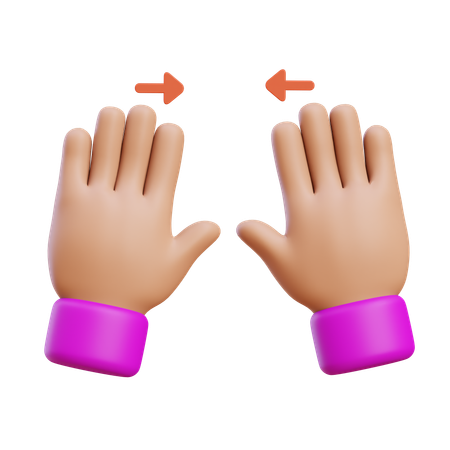 Horizontal Pinch Hand Gesture  3D Icon