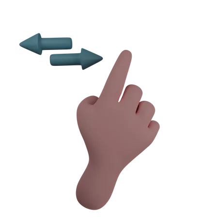 Horizontal Scroll Hand Gestures Contains PNG BLEND And OBJ 3D Illustration