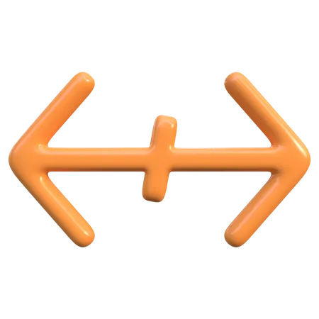 Horizontal Scroll Arrow  3D Icon