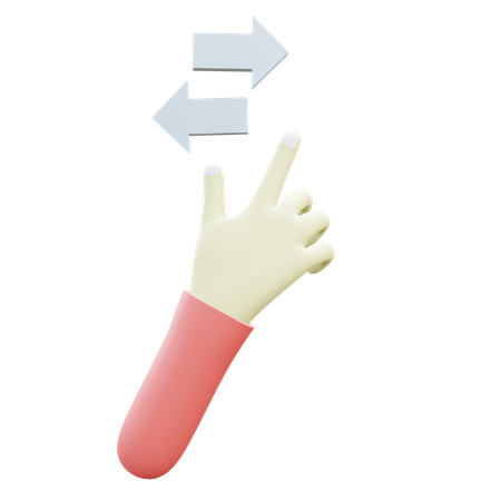 Horizontal Scroll Finger Gesture  3D Icon