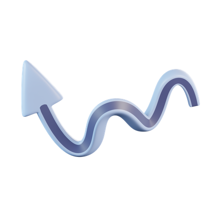 Horizontal Zigzag Arrow  3D Icon