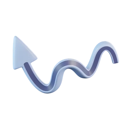 Horizontal Zigzag Arrow  3D Icon