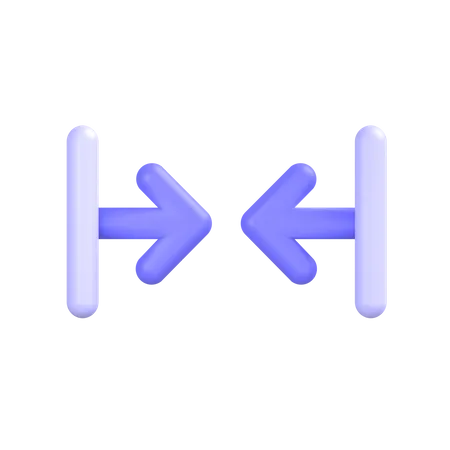 Horizontale Ausrichtung  3D Icon