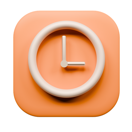 Horloge  3D Icon