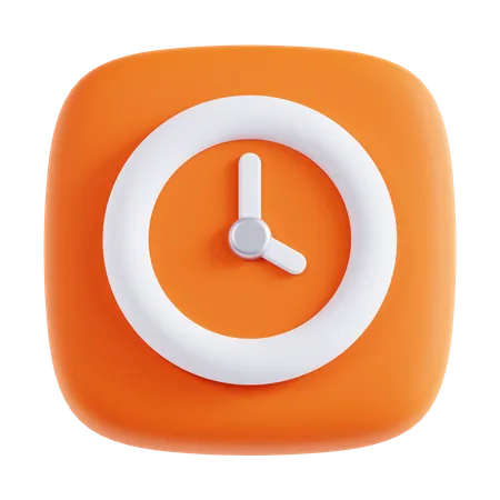 Horloge  3D Icon