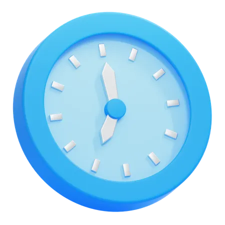 Horloge bleue  3D Icon