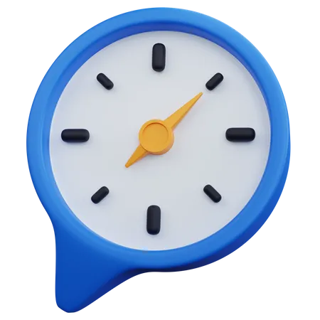 Discussion avec l'horloge bleue  3D Icon