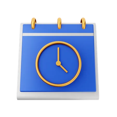 Calendrier de l'horloge  3D Icon