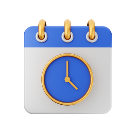 Calendrier de l'horloge  3D Icon