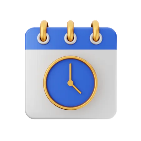 Calendrier de l'horloge  3D Icon