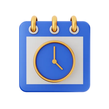 Calendrier de l'horloge  3D Icon