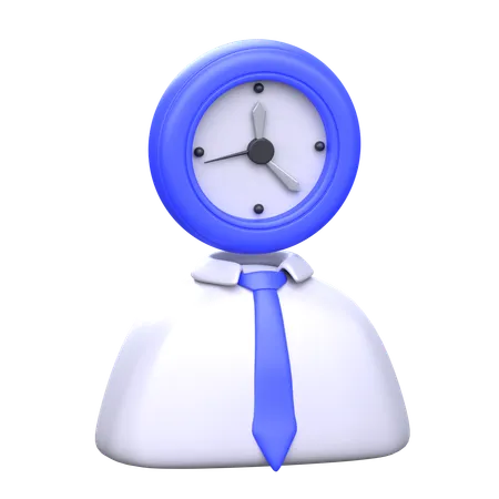 Horloge d'homme d'affaires  3D Icon