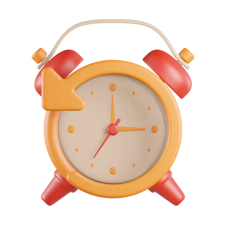 Flèche d'horloge inversée  3D Icon