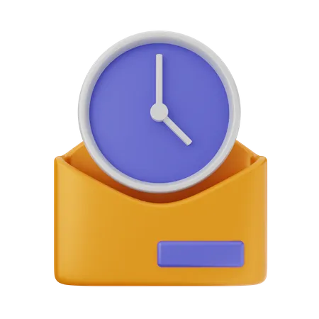 Horloge de courrier  3D Icon