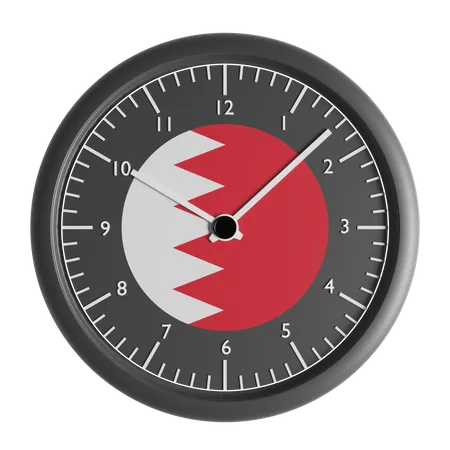 Horloge murale avec le drapeau de Bahreïn  3D Icon