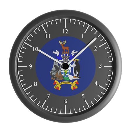 Horloge murale avec le drapeau de la Géorgie du Sud et des îles Sandwich du Sud  3D Icon