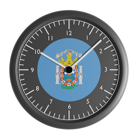 Horloge murale avec le drapeau de Melilla  3D Icon