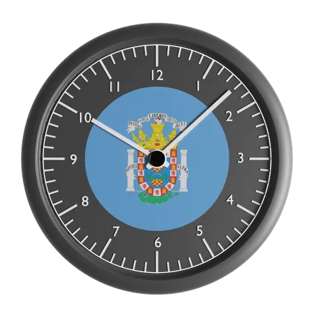 Horloge murale avec le drapeau de Melilla  3D Icon