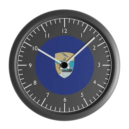 Horloge murale avec le drapeau de Sainte-Hélène  3D Icon