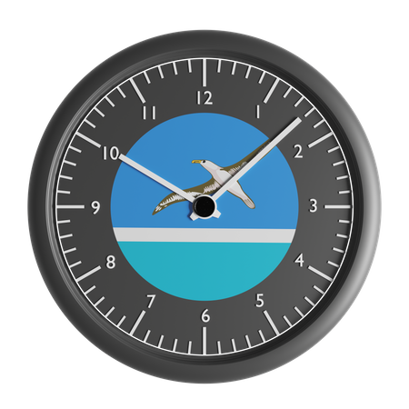 Horloge murale avec le drapeau des îles Midway  3D Icon