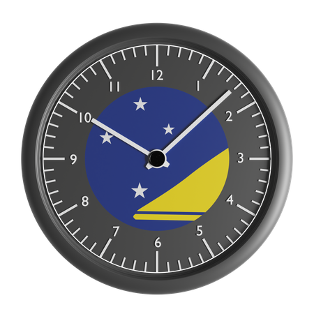 Horloge murale avec le drapeau des Tokélaou  3D Icon