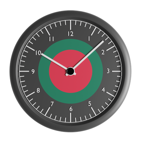 Horloge murale avec le drapeau du Bangladesh  3D Icon