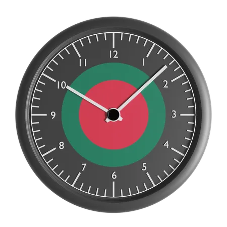 Horloge murale avec le drapeau du Bangladesh  3D Icon