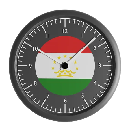 Horloge murale avec le drapeau du Tadjikistan  3D Icon