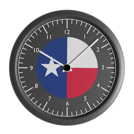 Horloge murale avec le drapeau du Texas  3D Icon