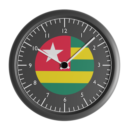 Horloge murale avec le drapeau du Togo  3D Icon