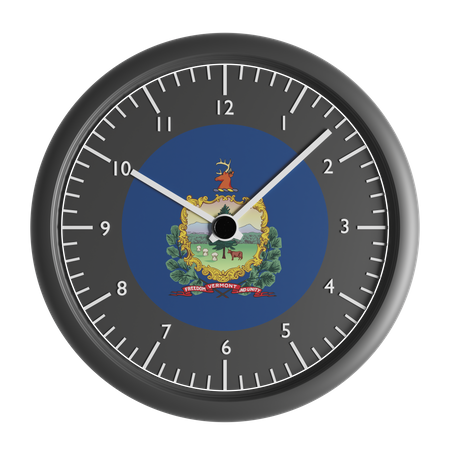 Horloge murale avec le drapeau du Vermont  3D Icon