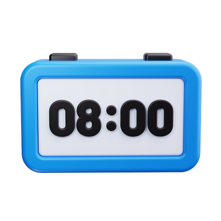 Horloge digitale  3D Icon