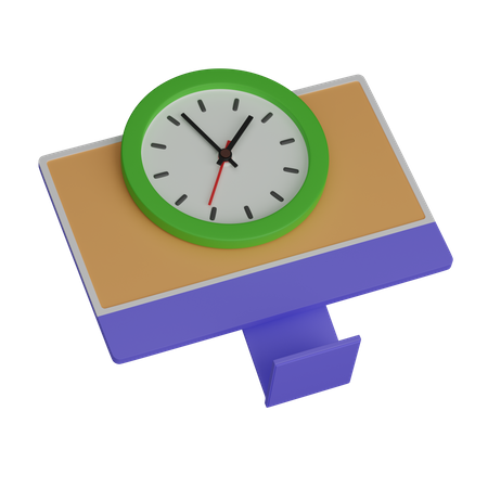 Horloge d'ordinateur  3D Icon