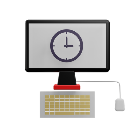 Horloge d'ordinateur  3D Icon