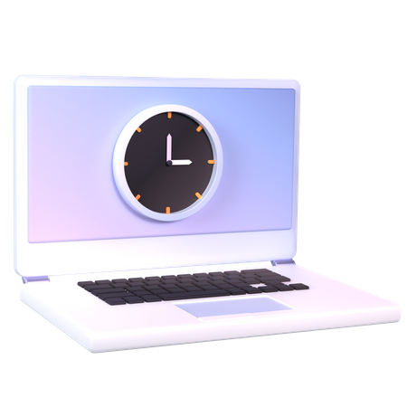Horloge d'ordinateur portable  3D Icon