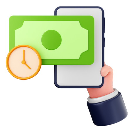 Paiement par horloge  3D Icon