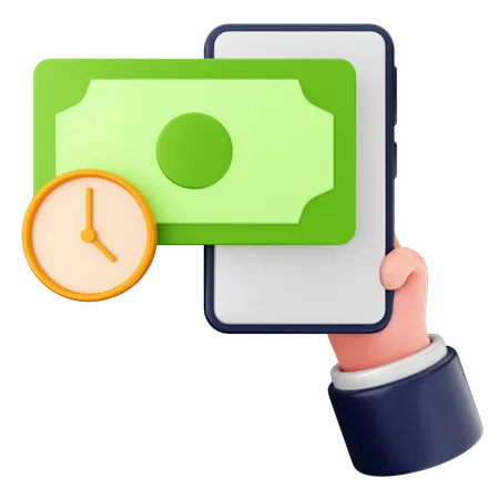 Paiement par horloge  3D Icon