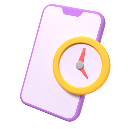 Horloge du téléphone  3D Icon