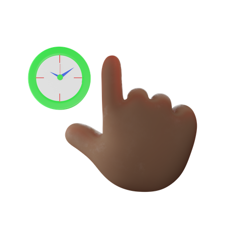 Geste de la main tactile de l'horloge  3D Illustration