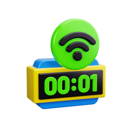 Horloge Wi-Fi  3D Icon