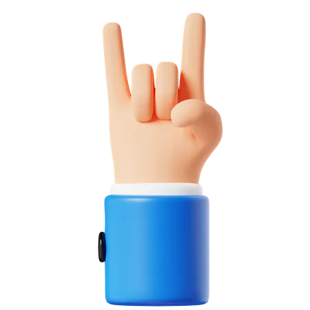 Horn Hand Gesture  3D Icon