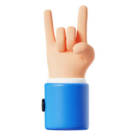 Horn Hand Gesture 3 D Illustration 3D Icon
