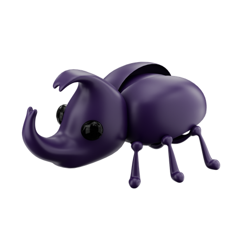 Horned Beetle  3D Icon