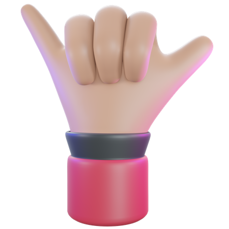 Horns Hand Gesture  3D Icon