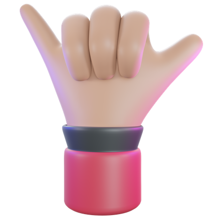 Horns Hand Gesture  3D Illustration