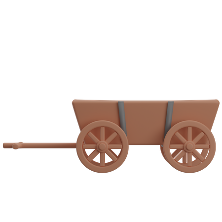 Horse Cart  3D Illustration