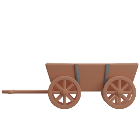 Horse Cart 3D Illustration
