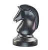 Horse Chess Piece Black